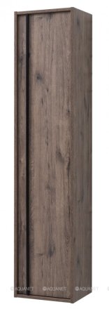 Шкаф-пенал для ванной Aquanet Lino 35 Дуб Веллингтон 