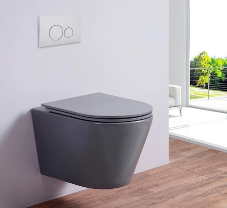 Унитаз-подвесной ESBANO CLAVEL серый матовый 