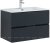 Тумба с раковиной Aquanet Алвита New 80 2 ящика, антрацит 