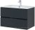 Тумба с раковиной Aquanet Алвита New 80 2 ящика, антрацит 