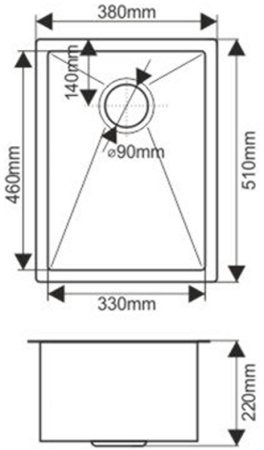 Кухонная мойка Melana Profline D5138HG Золото 