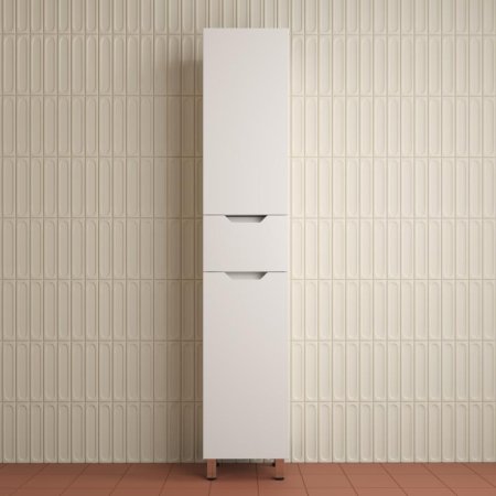 Пенал напольный Style Line "Остин" 360 см 1 ящик белый эмаль PLUS 