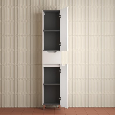 Пенал напольный Style Line "Остин" 360 см 1 ящик белый эмаль PLUS 