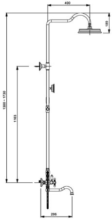Душевая система Gappo G89 G2489 Хром 