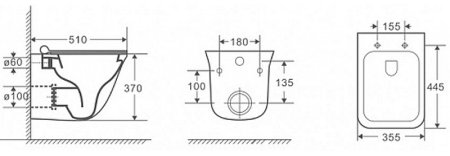 Унитаз Azario Felice AZ-0054 подвесной с сиденьем Микролифт 