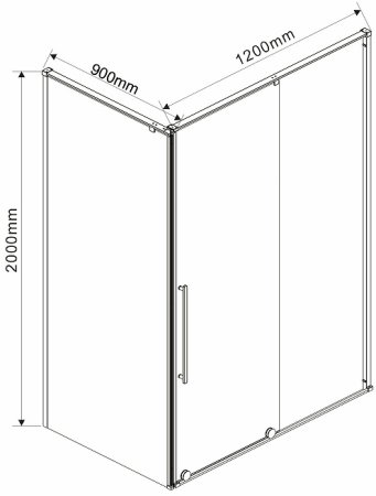 Душевой уголок Vincea Arno 120х90 VSR-1A9012CL профиль Хром стекло прозрачное 