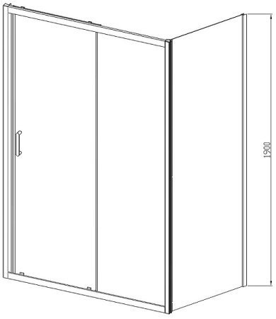 Душевой уголок Vincea Alpha 100x80 VSR-3AL8010MT профиль Хром стекло текстурное 