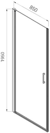 Душевая дверь Vincea Alpha 85 VDP-3AL850MT профиль Хром стекло текстурное 