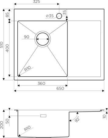 Мойка кухонная Omoikiri Akisame 65-LG-L светлое золото 