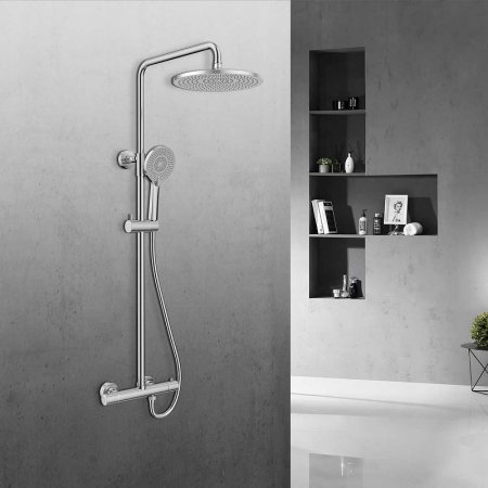 Душевая система Vincea Esse VSFS-1E0TCH с термостатом Хром 