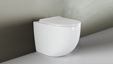 Унитаз приставной Ceramica Nova Mia CN1810 с микролифтом, безободковый 