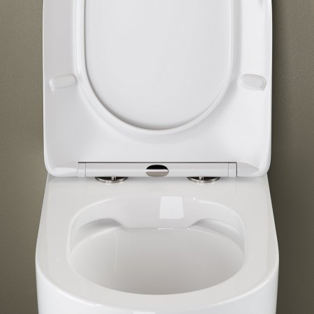 Унитаз приставной Ceramica Nova Mia CN1810 с микролифтом, безободковый 