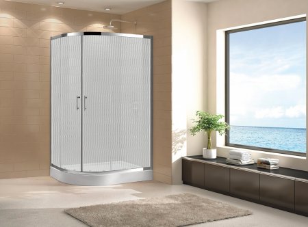 Душевой уголок Cezares Eco RH-2-100/80-P-Cr стекло punto 