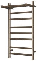 Полотенцесушитель электрический с полочкой (лесенка) Bauedge Stil Shelf DB-0021, 40x80 см