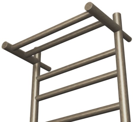 Полотенцесушитель электрический с полочкой (лесенка) Bauedge Stil Shelf DB-0021, 40x80 см 