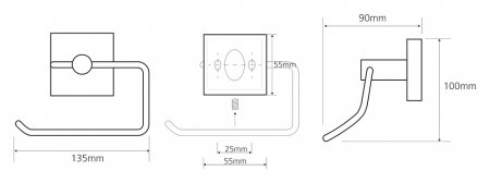 Держатель туалетной бумаги Bemeta Beta 132112042 