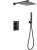 Душевая система Abber Daheim AF8251B с термостатом Черная матовая 