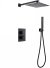 Душевая система Abber Daheim AF8251B с термостатом Черная матовая 