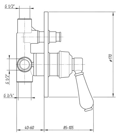Смеситель Migliore Ermitage ML.ERM-7072 Br для душа 