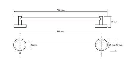 Полотенцедержатель Bemeta Trend-I 104104028e хром/темно-синий 