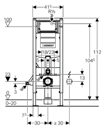 Система инсталляции для унитазов Geberit Duofix 111.361.00.5 