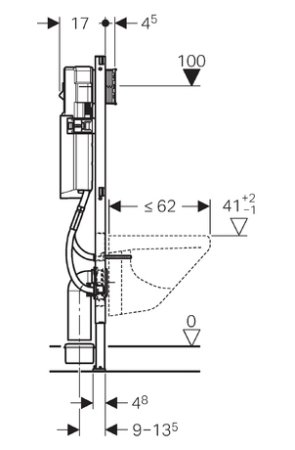 Система инсталляции для унитазов Geberit Duofix 111.361.00.5 