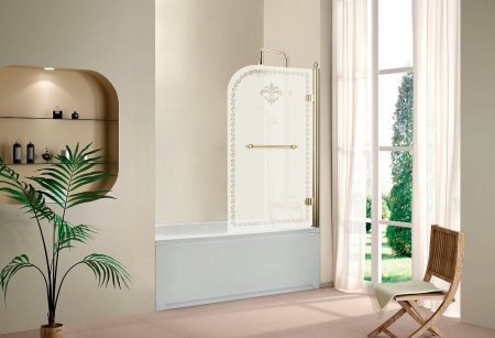 Шторка на ванну Cezares Retro V1 80/145 PP G R 