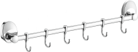 Планка с крючками для полотенец FASHUN A1615-6, хром