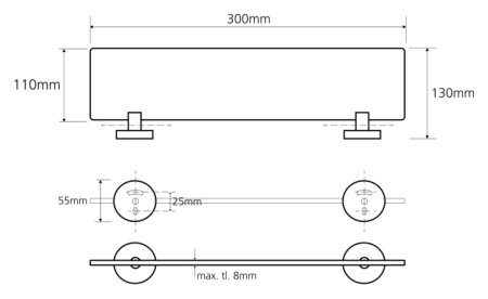 Полка Bemeta Omega 104122042 