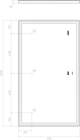 Зеркало VIGO Geometry Luxe z.GEO.120.Luxe, 120 см 