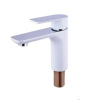 Смеситель Grocenberg GB2033WC для раковины, хром/белый