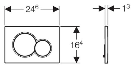 Кнопка смыва Geberit Sigma 01 115.770.KA.5 хром / матовый хром 
