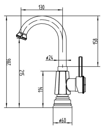 Смеситель для кухонной мойки Zorg Antic A 406K-BR 