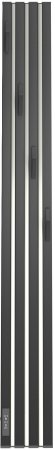 Полотенцесушитель электрический Point Пиано PN19722BC 150x1200 диммер слева, черный/хром 