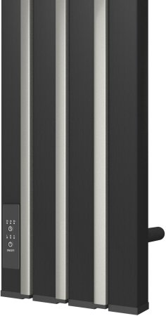 Полотенцесушитель электрический Point Пиано PN19722BC 150x1200 диммер слева, черный/хром 