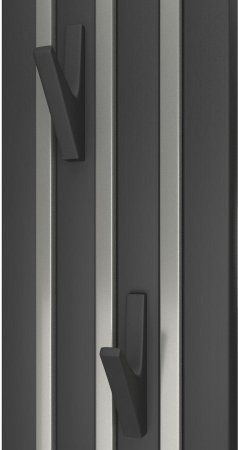 Полотенцесушитель электрический Point Пиано PN19722BC 150x1200 диммер слева, черный/хром 