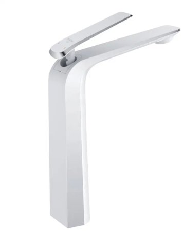 Смеситель для раковины Rose R13F R1311F, белый/хром 