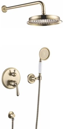 Душевая система встраиваемая Rose R0235Q, бронза 