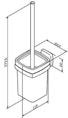 Ершик для унитаза AM.PM Gem A9033400 Хром 