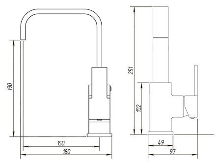 Смеситель Migliore Kvant ML.KVT-2714 Cr для раковины 