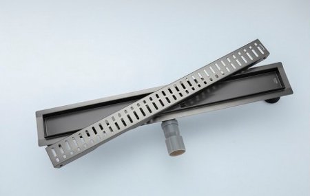 Душевой лоток Gappo G88007-39 с решеткой Оружейная сталь 