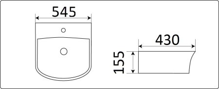 Раковина CeramaLux 78369C подвесная 