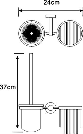 Держатель освежителя воздуха WasserKRAFT Donau K-9435 с ершиком 