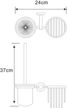 Держатель освежителя воздуха WasserKRAFT Donau K-9435 с ершиком 