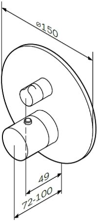 Смеситель для душа AM.PM Like F8075600 с термостатом Хром 