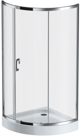 Душевой уголок AM.PM Like Solo Slide 90x90 W83G-315-090CT профиль Хром глянцевый стекло прозрачное 