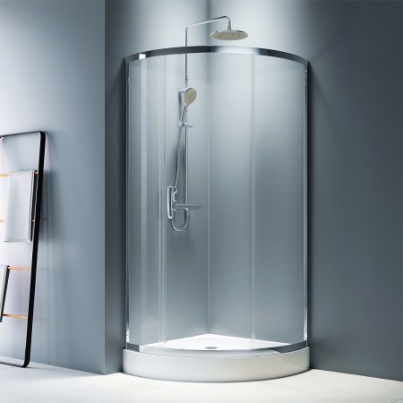 Душевой уголок AM.PM Like Solo Slide 90x90 W83G-315-090CT профиль Хром глянцевый стекло прозрачное 