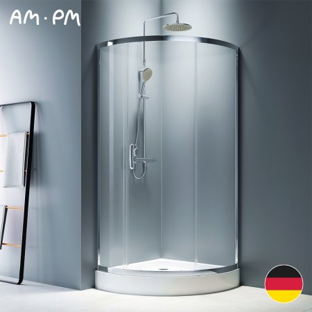 Душевой уголок AM.PM Like Solo Slide 90x90 W83G-315-090CT профиль Хром глянцевый стекло прозрачное 