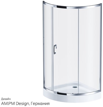 Душевой уголок AM.PM Like Solo Slide 90x90 W83G-315-090CT профиль Хром глянцевый стекло прозрачное 