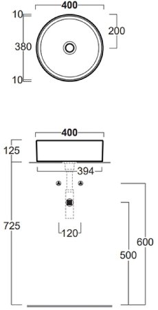 Раковина-чаша Simas Folio 40 FO01bi Белая 